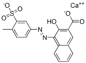 3-羟基-4-[(4-甲基-3-磺基苯基)偶氮]-2-萘甲酸钙盐 结构式