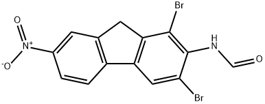 N-(1,3-Dibromo-7-nitro-9H-fluoren-2-yl)formamide 结构式