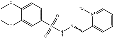 2-pyridinecarboxaldehyde-1-oxide-3,4-dimethoxybenzene sulfonylhydrazone 结构式