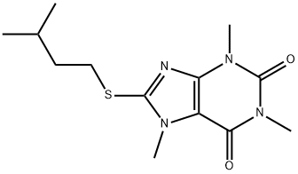 3,7-Dihydro-8-isopentylthio-1,3,7-trimethyl-1H-purine-2,6-dione 结构式