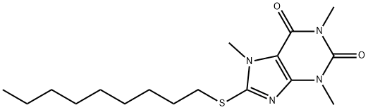 3,7-Dihydro-8-nonylthio-1,3,7-trimethyl-1H-purine-2,6-dione 结构式