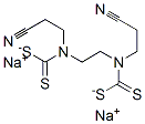 Ethylenebis[N-(2-cyanoethyl)dithiocarbamic acid]disodium salt 结构式