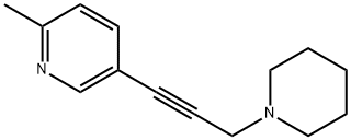 5-(3-Piperidino-1-propynyl)-2-methylpyridine 结构式