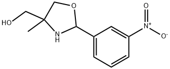 2-(m-Nitrophenyl)-4-methyl-4-hydroxymethyloxazolidine 结构式