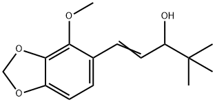 4,4-Dimethyl-1-(2-methoxy-3,4-methylenedioxyphenyl)-1-penten-3-ol 结构式