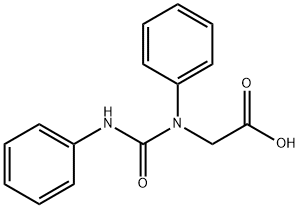 2-(1,3-Diphenylureido)acetic acid 结构式