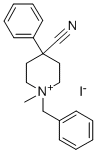 Piperidinium, 1-benzyl-4-cyano-1-methyl-4-phenyl-, iodide 结构式
