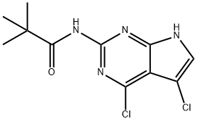 Propanamide, N-(4,5-dichloro-7H-pyrrolo[2,3-d]pyrimidin-2-yl)-2,2-dimethyl- 结构式