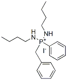 benzyl-bis(butylamino)-phenyl-phosphanium iodide 结构式