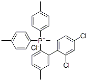 (2,4-dichlorophenyl)methyl-tris(4-methylphenyl)phosphanium chloride 结构式