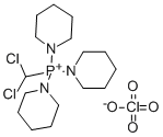 Phosphonium, (dichloromethyl)tripiperidino-, perchlorate 结构式