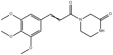 4-(3,4,5-Trimethoxycinnamoyl)-2-piperazinone 结构式