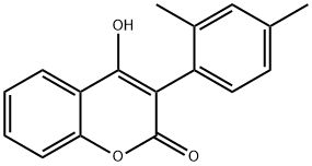 3-(2,4-Dimethylphenyl)-4-hydroxy-2H-1-benzopyran-2-one 结构式