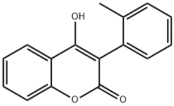 4-Hydroxy-3-(o-tolyl)-2H-1-benzopyran-2-one 结构式