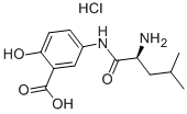 L-LEUCINE 3-CARBOXY-4-HYDROXYANILIDE HYDROCHLORIDE 结构式