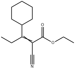 α-Cyano-β-ethyl-1-cyclohexaneacrylic acid ethyl ester 结构式