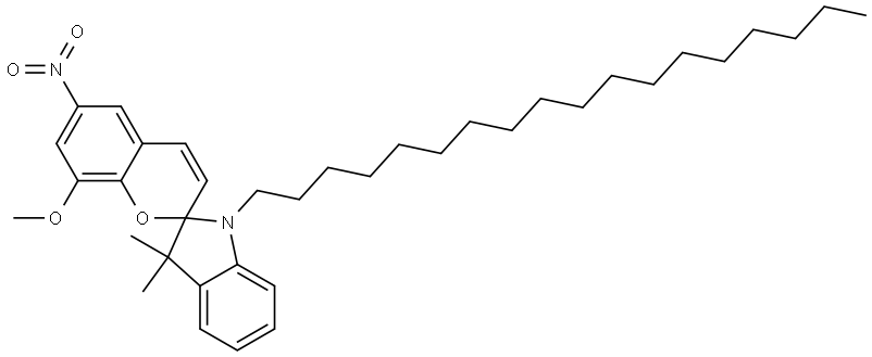 1',3'-Dihydro-8-methoxy-3',3'-dimethyl-6-nitro-1'-octadecylspiro[2H-1-benzopyran-2,2'-[2H]indole] 结构式