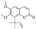 8-(1,1-Dimethyl-2-propenyl)-6,7-dimethoxy-2H-1-benzopyran-2-one 结构式