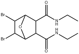 5,6-Dibromo-N,N'-diethyl-7-oxabicyclo[2.2.1]heptane-2,3-dicarboxamide 结构式