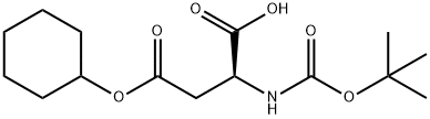 Boc-L-天冬氨酸 4-环己酯 结构式