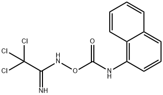 1-Naphthalenecarbamic acid (2,2,2-trichloroacetimidoylamino) ester 结构式