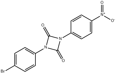 1-(p-Bromophenyl)-3-(p-nitrophenyl)-2,4-uretidinedione 结构式