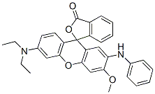 2'-anilino-6'-(diethylamino)-3'-methoxyspiro[isobenzofuran-1(3H)-9'[9H]-xanthene]-3-one 结构式