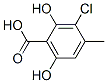 3-Chloro-4-methyl-2,6-dihydroxybenzoic acid 结构式