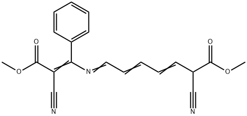 2,10-Dicyano-3-phenyl-4-azaundeca-2,4,6,8-tetrenedioic acid dimethyl ester 结构式