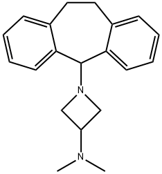 1-[10,11-Dihydro-5H-dibenzo[a,d]cyclohepten-5-yl]-N,N-dimethyl-3-azetidinamine 结构式