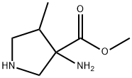 3-Pyrrolidinecarboxylicacid,3-amino-4-methyl-,methylester(9CI) 结构式