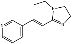 Pyridine, 3-[(1E)-2-(1-ethyl-4,5-dihydro-1H-imidazol-2-yl)ethenyl]- (9CI) 结构式