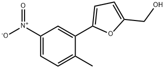 [5-(2-甲基-5-硝基-苯基)呋喃-2-基]甲醇 结构式