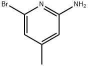 6-溴-4-甲基吡啶-2-胺 结构式