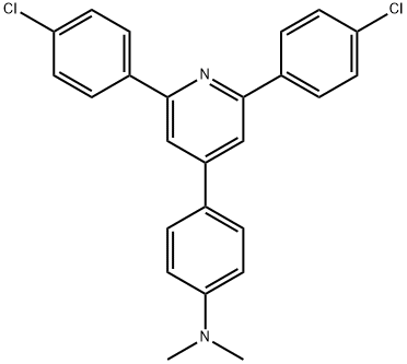 4-[2,6-bis(4-chlorophenyl)-4-pyridyl]-N,N-dimethylaniline 结构式