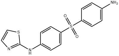 p-Aminophenyl[p-(2-thiazolylamino)phenyl] sulfone 结构式