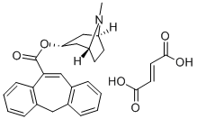 3-alpha-Tropanyl 5H-dibenzo(a,d)cyclohepten-10-carboxylate hydrogen fu marate 结构式
