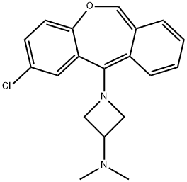 2-Chloro-11-(3-dimethylamino-1-azetidinyl)dibenz[b,e]oxepin 结构式