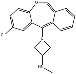 2-Chloro-11-(3-methylamino-1-azetidinyl)dibenz[b,e]oxepin 结构式