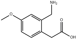 Benzeneacetic acid, 2-(aminomethyl)-4-methoxy- (9CI) 结构式