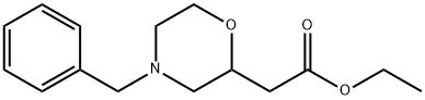 (4-苄基吗啉-2-基)乙酸乙酯 结构式