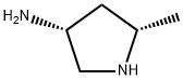 3-Pyrrolidinamine,5-methyl-,(3R-cis)-(9CI) 结构式