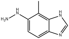 1H-Benzimidazole,  5-hydrazino-4-methyl-  (9CI) 结构式