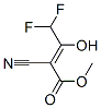 2-Butenoic  acid,  2-cyano-4,4-difluoro-3-hydroxy-,  methyl  ester 结构式