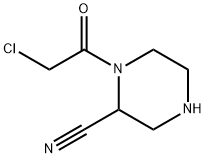 2-Piperazinecarbonitrile, 1-(chloroacetyl)- (9CI) 结构式