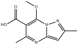 7-METHOXY-2,5-DIMETHYLPYRAZOLO[1,5-A]PYRIMIDINE-6-CARBOXYLIC ACID 结构式