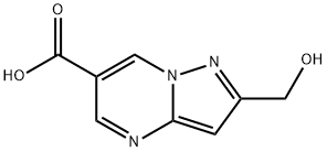 2-(HYDROXYMETHYL)PYRAZOLO[1,5-A]PYRIMIDINE-6-CARBOXYLIC ACID 结构式