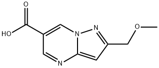 2-(METHOXYMETHYL)PYRAZOLO[1,5-A]PYRIMIDINE-6-CARBOXYLIC ACID 结构式
