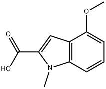 4-METHOXY-1-METHYL-1H-INDOLE-2-CARBOXYLIC ACID 结构式