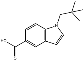 1-NEOPENTYL-1H-INDOLE-5-CARBOXYLIC ACID 结构式